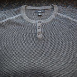Alfani Long Sleeve Gray 3 Button Shirt - Medium
